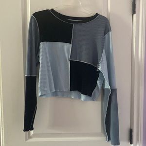 Cut & Sew Panel Ribbed Tee